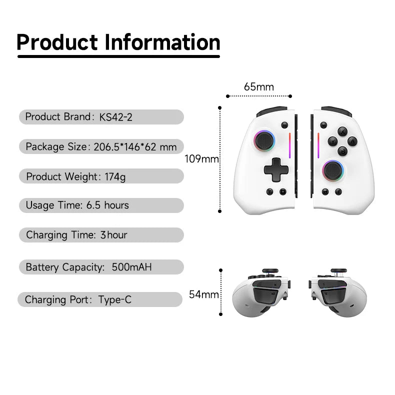 For Nintendo Switch & OLED & Lite Wireless Controller Bluetooth Gamepad Control Hall Gaming Mando Command Game Pad Accessories