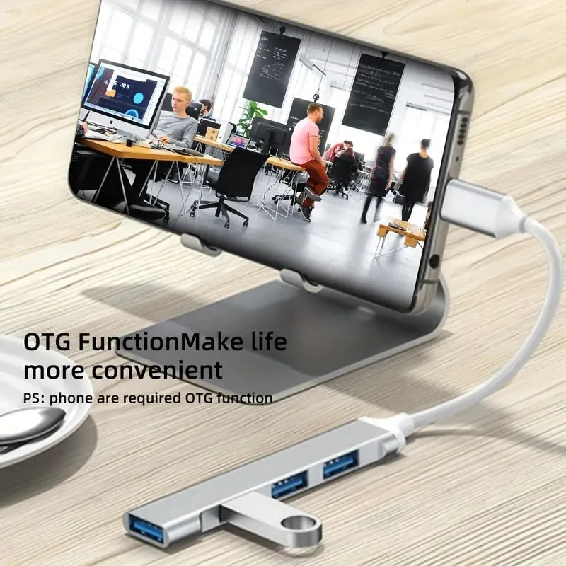 467 USB Dock Multi-Function Wire Divider High Speed Transmission One Drag Four Expanders for Mobile Phone Computer
