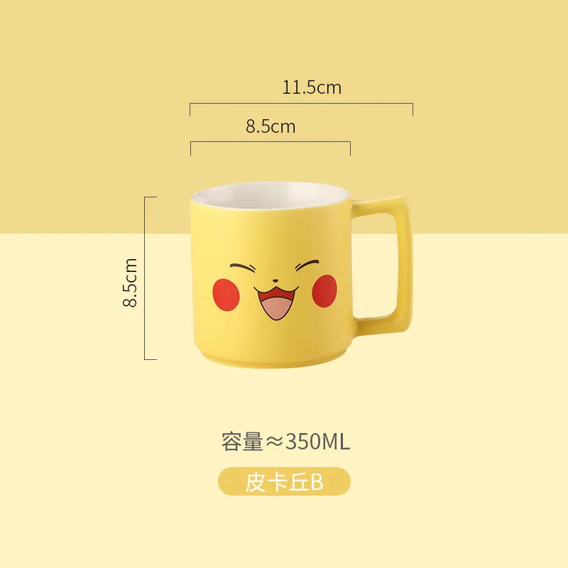 New Cartoon Pokemon Pikachu Mug Breakfast Milk Cup Cute Drink Tableware Ceramic Coffee Cup Gift Dessert Kawaii Drinkware Kitchen