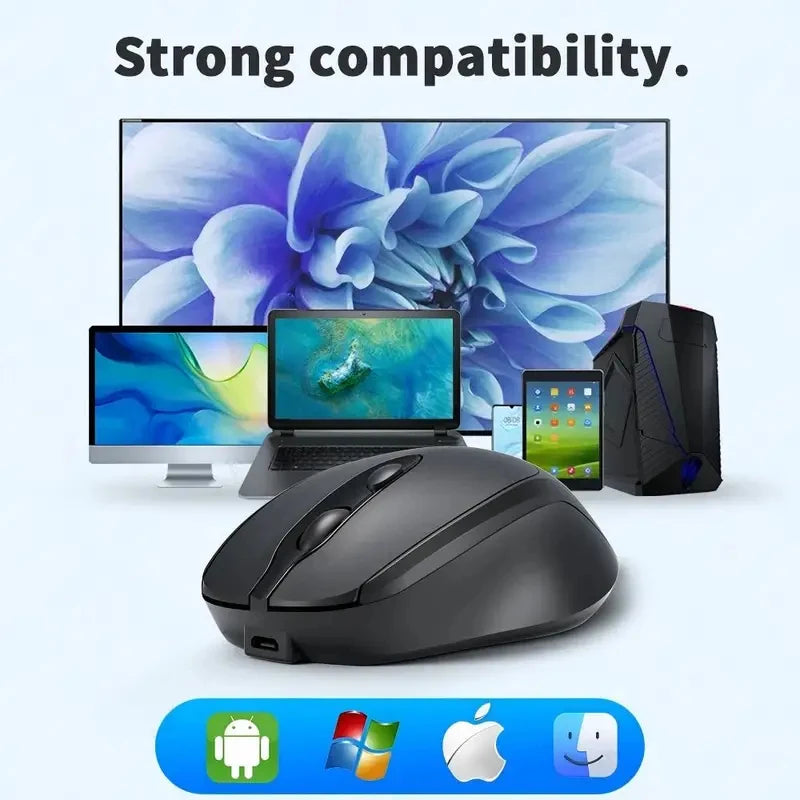 Rechargeable Wireless Bluetooth Mouse Silent WIRELESS COMPUT MOUS USB Ergonomic Gamer Mouse For Computer Laptop Macbook