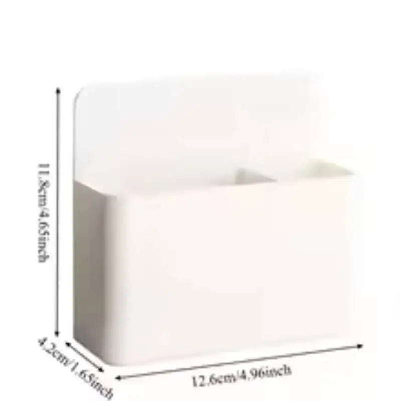 1Pc Magnetic Refrigerator Storage Box, Plastic Organizer Box, With Marker Pen Holder, Refrigerator Office Supplies