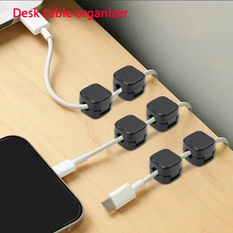 Magnetic Cable Clip Cable Holder,Adhesive Wire Keeper Cord Cable Organizer ,Usb Charging Line Winder For Office Desktop Home