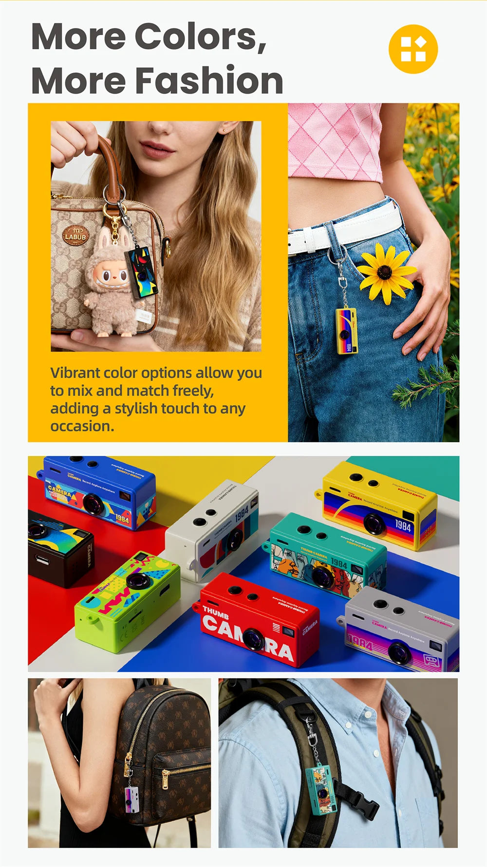 G6 Thumb Keychain Camera 0.96inch Mini Action Camera Retro Support Memory Card 1080P Very Small Camcorder Video Recorder 2026