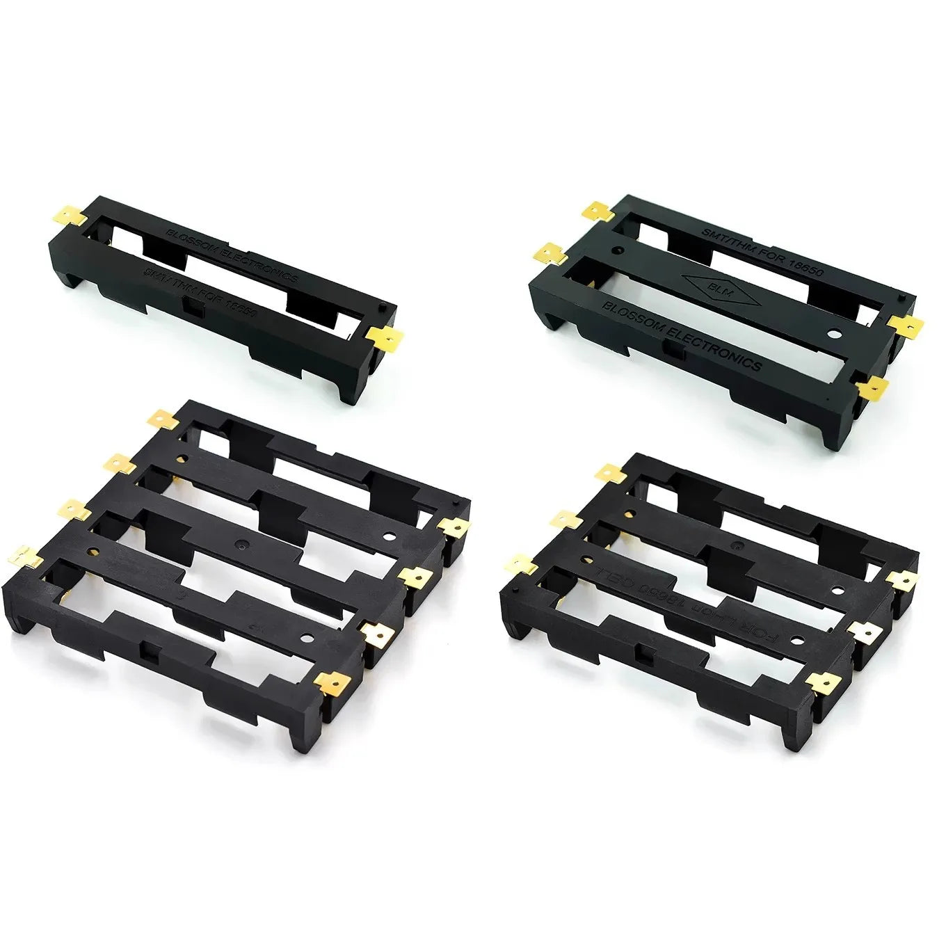 18650 SMT Battery Holder 18650 SMD Battery Box Storage Case Container Power Bank With Bronze Pins Rechargeable SMT 1x2x3x4x