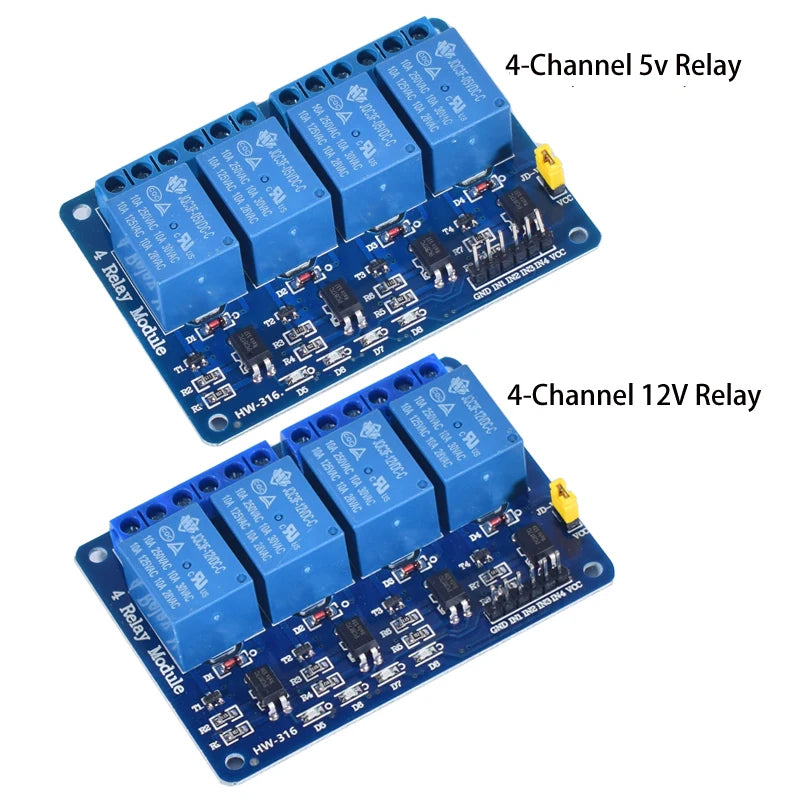 DC 5V 12V 24V 1 2 4 6 8 Channel Relay Module Board Shield with Optocoupler / High and Low Level Trigger for Arduino Raspberry