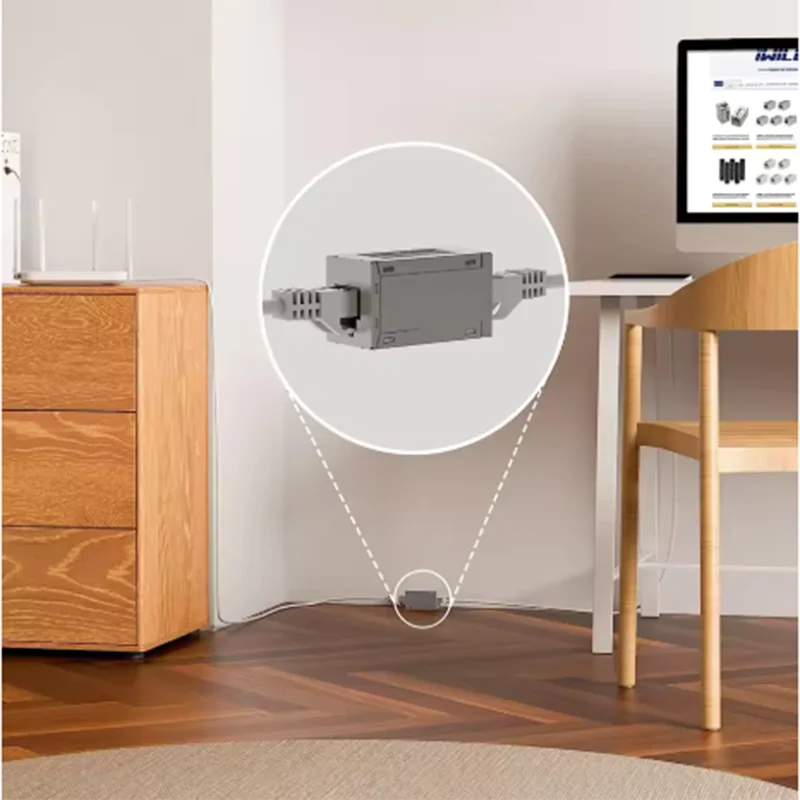 RJ45 Coupler Ethernet Extender 10Gbps, Cat7 Ethernet Coupler Female to Female Connector for Cat7/ Cat6/ Cat5e Cable