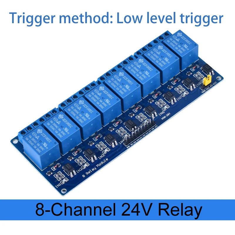 DC 5V 12V 24V 1 2 4 6 8 Channel Relay Module Board Shield with Optocoupler / High and Low Level Trigger for Arduino Raspberry