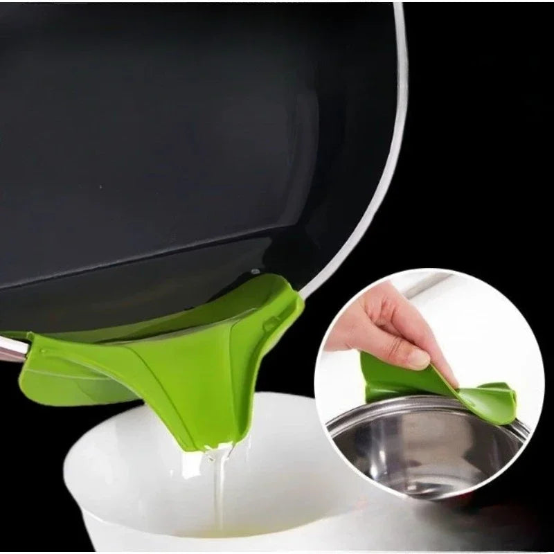 Kitchen Tools Designed to Prevent Spills, Including Pots with Round Openings, Edge Guards,  And Various Small Kitchen Gadgets