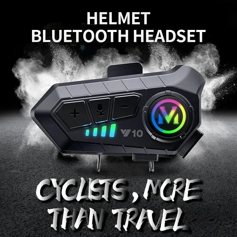 Y10 Motorcycle Helmet Headset Bluetooth 1000Mah Noise Reduction Wireless Hands-free Waterproof Motorcycle Earphone