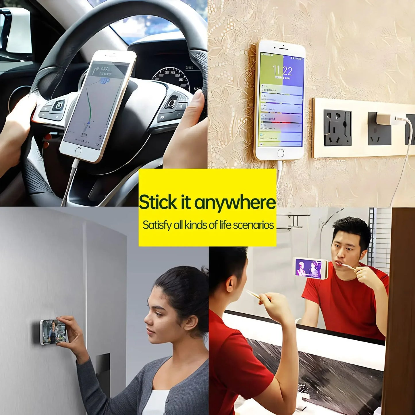 Silicone Suction Cup Phone Holde Multifunctional Fixed Anti-slip Mobile Fixture Double Sided Detachable Phone Rubber Sucker Pad