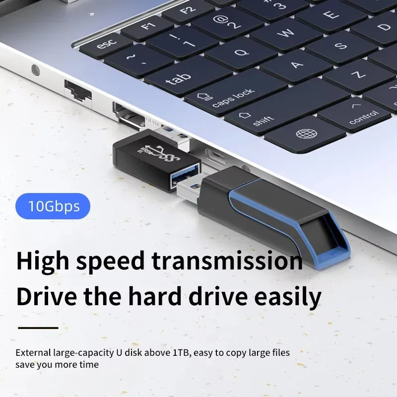 90 Right Angle USB 3.0 Extension Adapter Upward Elbow 10Gbps USB Connector for PC Male To Female Extension Plug Converter