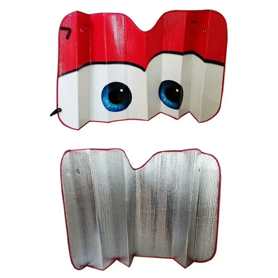 Car Solar Protection 4 Colors Eyes Heated Windshield Sunshade Car Window Windscreen Cover Sun Shade Auto Sun Visor Car-covers