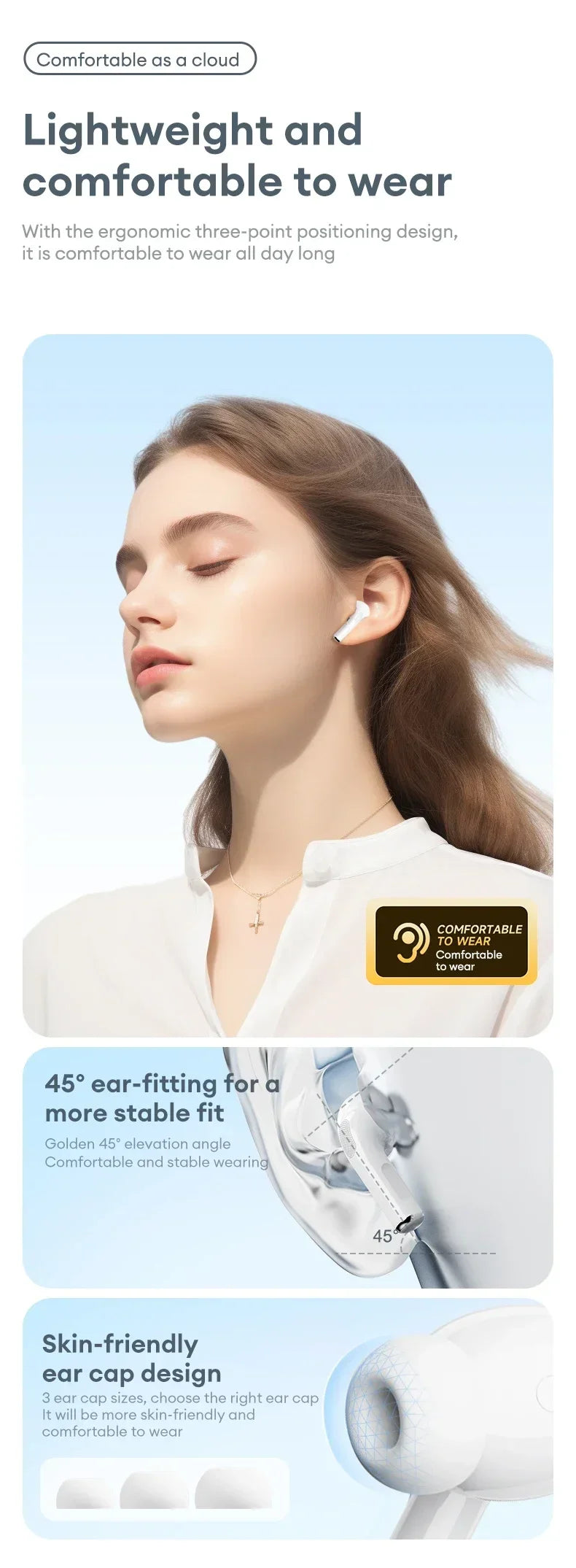 Lenovo LP5 Pro Wireless Bluetooth 5.4 Earphones TWS HiFi Sound Headphones Earbuds Gaming Sports Headset Touch Control With Mic