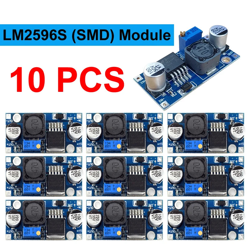 1-10PCS LM2596S DC-DC 3A 92% Step-down Power Supply Module Adjustable Step-down module 3.2V-35V To 1.25V-30V Voltage Regulator