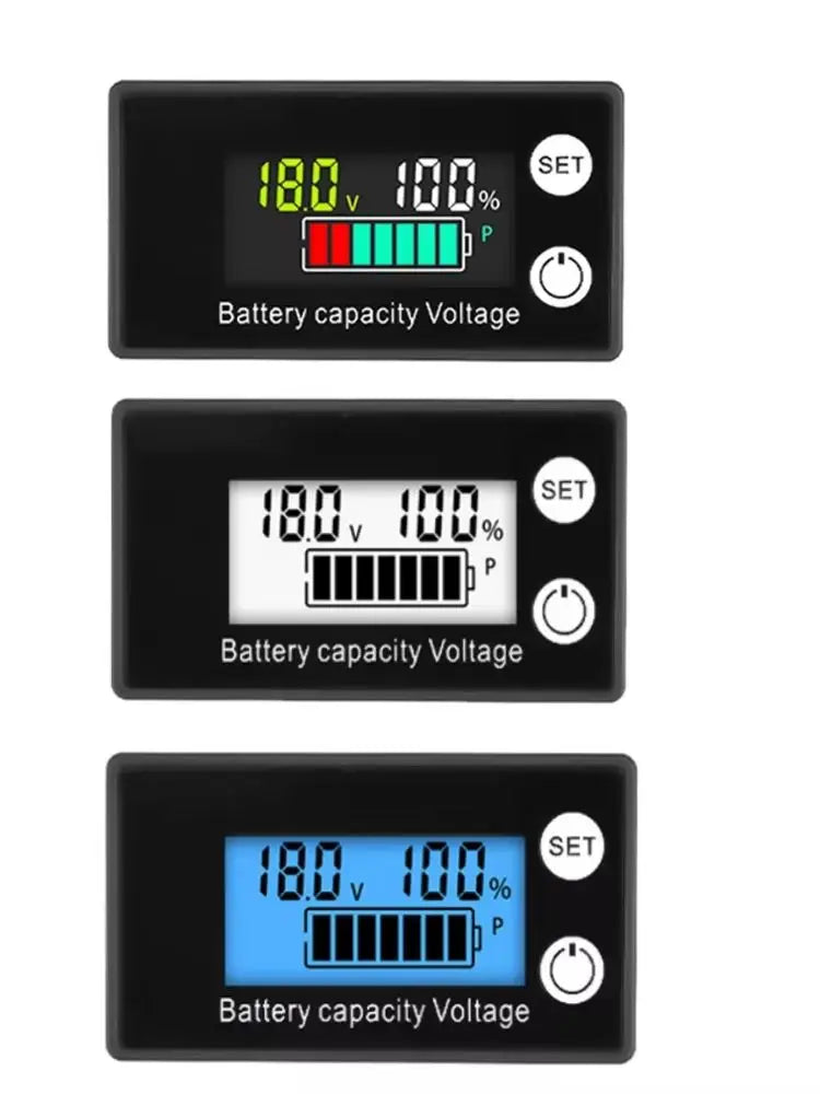 DC 8V-100V Battery Capacity Indicator Lead Acid Lithium LiFe PO4 Car Motorcycle Voltmeter Voltage Gauge 12V 24V 48V 72V