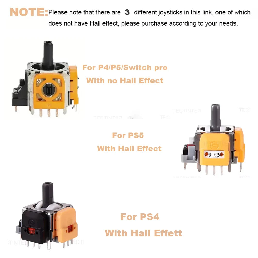 3D Analog Hall Effect Joystick For PS5/4/Slim/Pro Controller Gamepad Thumb Stick Replacement Repair Parts For PS4 Accessories