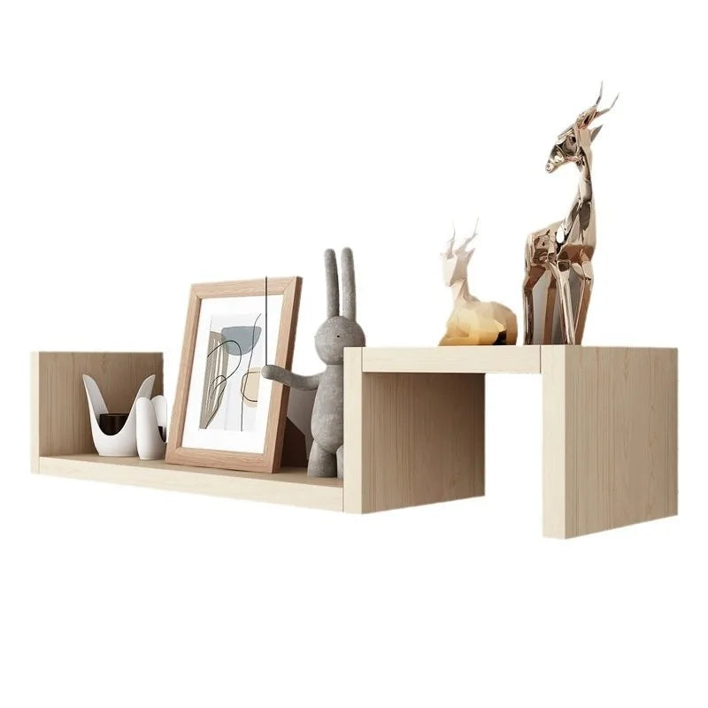 Modern Floating Shelves Wall Mounted Living Room Bedroom Decor Geometric Storage Shelf Organizer for Books Plants Art