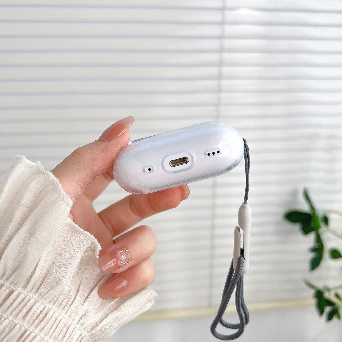 Clear TPU Earphone Case for Airpods 4 3 2 1 Pro Pro2 Shockproof with Lanyard Strap for Airpods Charging Case Transparent Cover