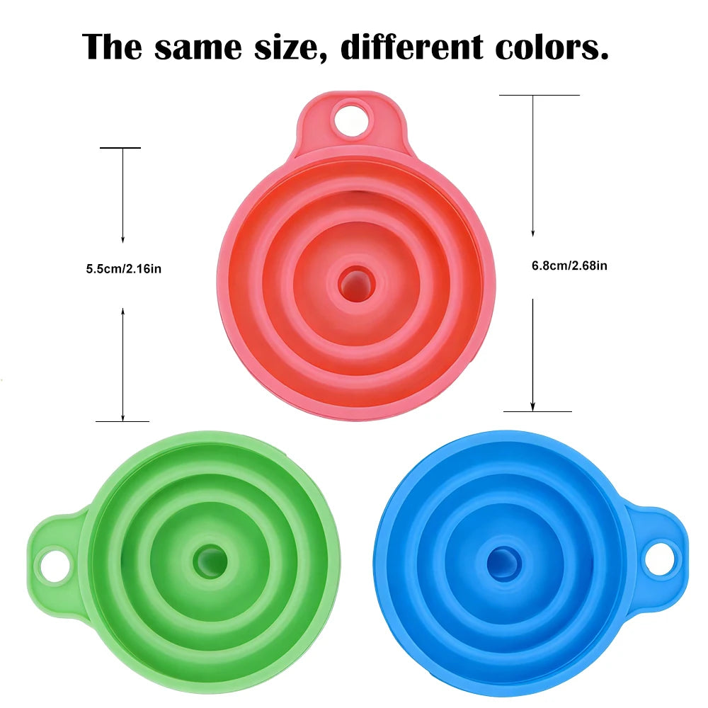 1PC Kitchen Silicone Collapsible Funnel Foldable-Cooking-Food-Grade for Filling Bottles Perfume Capsules Fry Oil Filter
