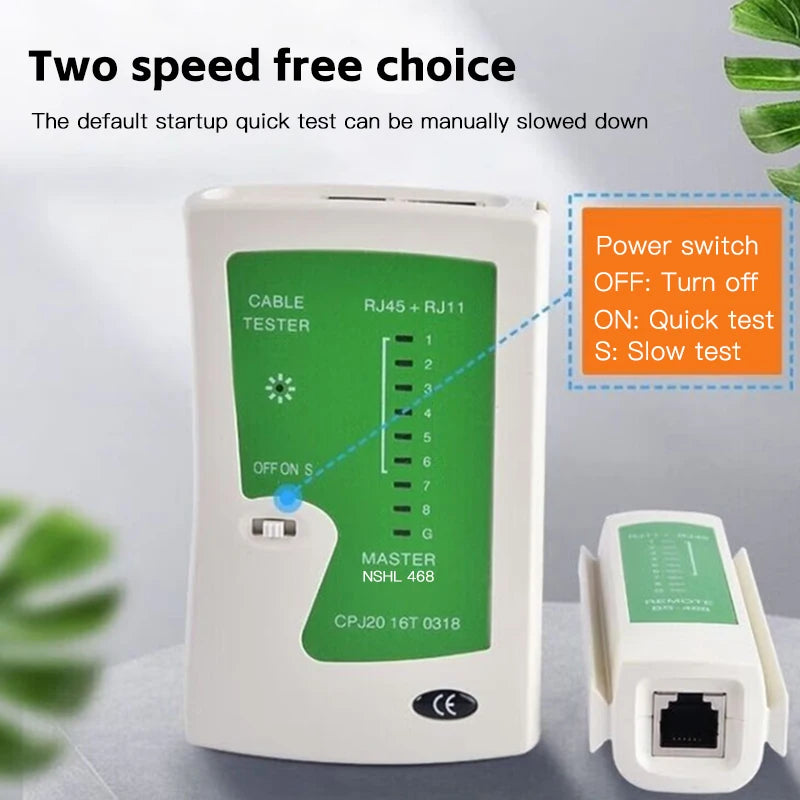 Shielded UTP STP Network Ethernet Cable Tester Comprehensive Telephone Line Connectivity Check Tool for IT Networking