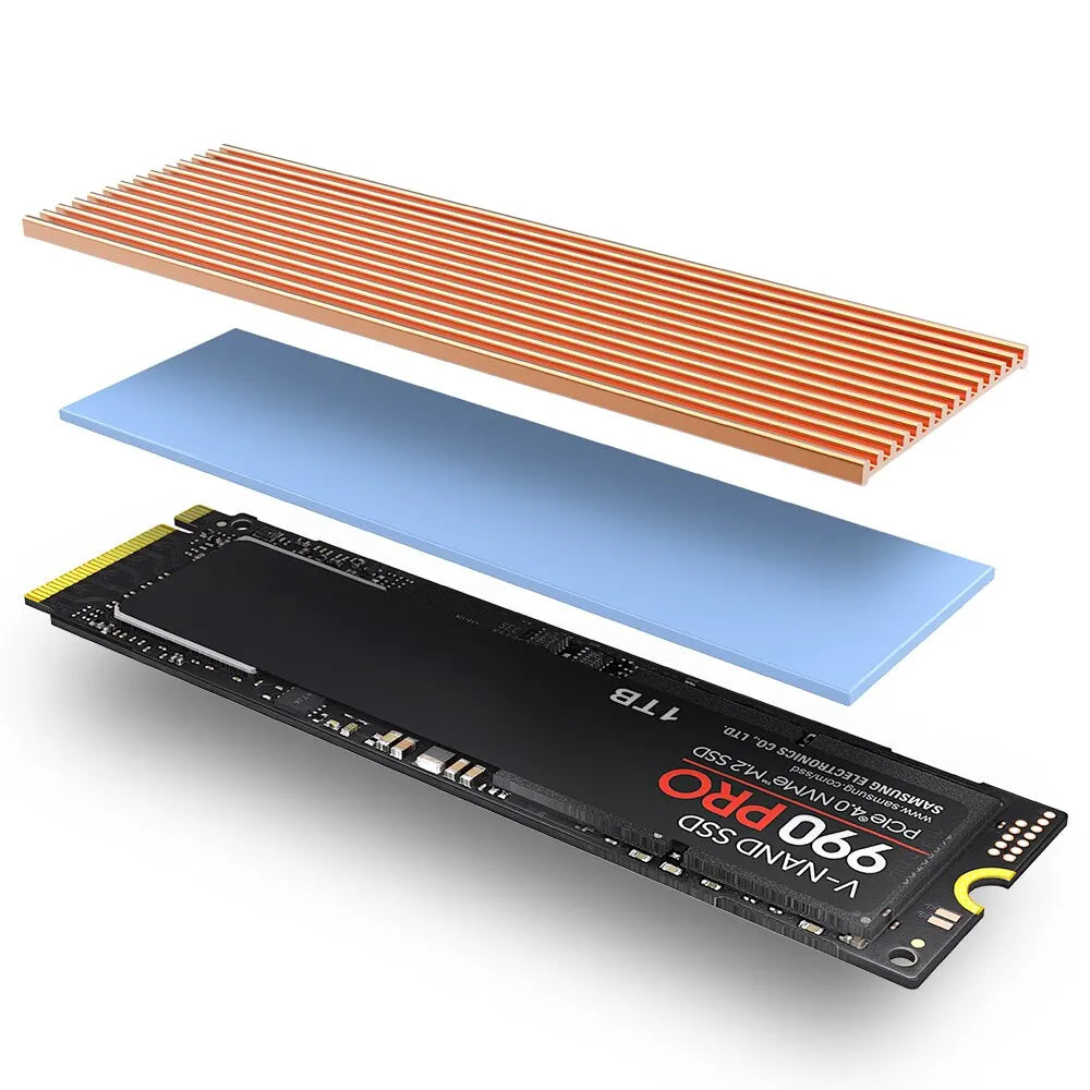 JEYI M.2 SSD Heatsink, Aluminum NVMe Radiator 2280 Solid State Drives Cooler With Silicone Thermal Pad For PS5 Laptop Desktop