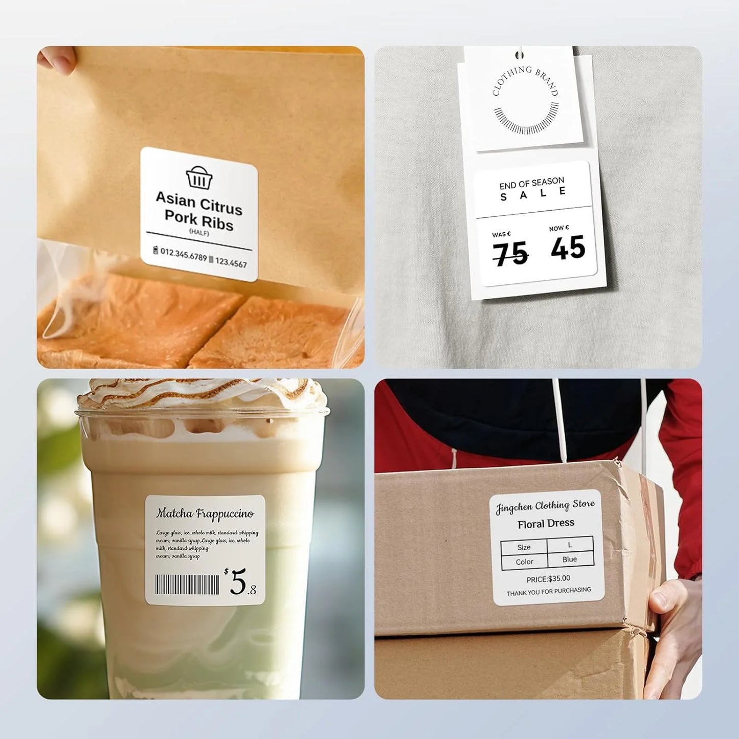 3/5/10 NiiMBOT White Label Paper Waterproof Self-adhesive Rolls For B1 B21 Mini Label Printer Price Tag Office Maker UV Print