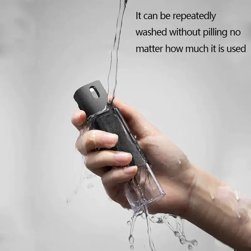 Mobile screen cleaner 2-in-1 spray wipe tablet LCD laptop cleaning tool for oil removal and fingerprint prevention