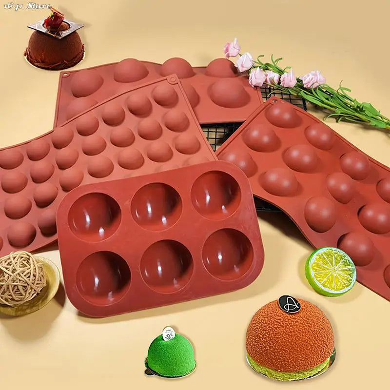3D Ball Round Half Sphere Silicone Mold for DIY Baking Pudding Mousse Chocolate Cake Mold Kitchen Accessories Tools Cake Pudding