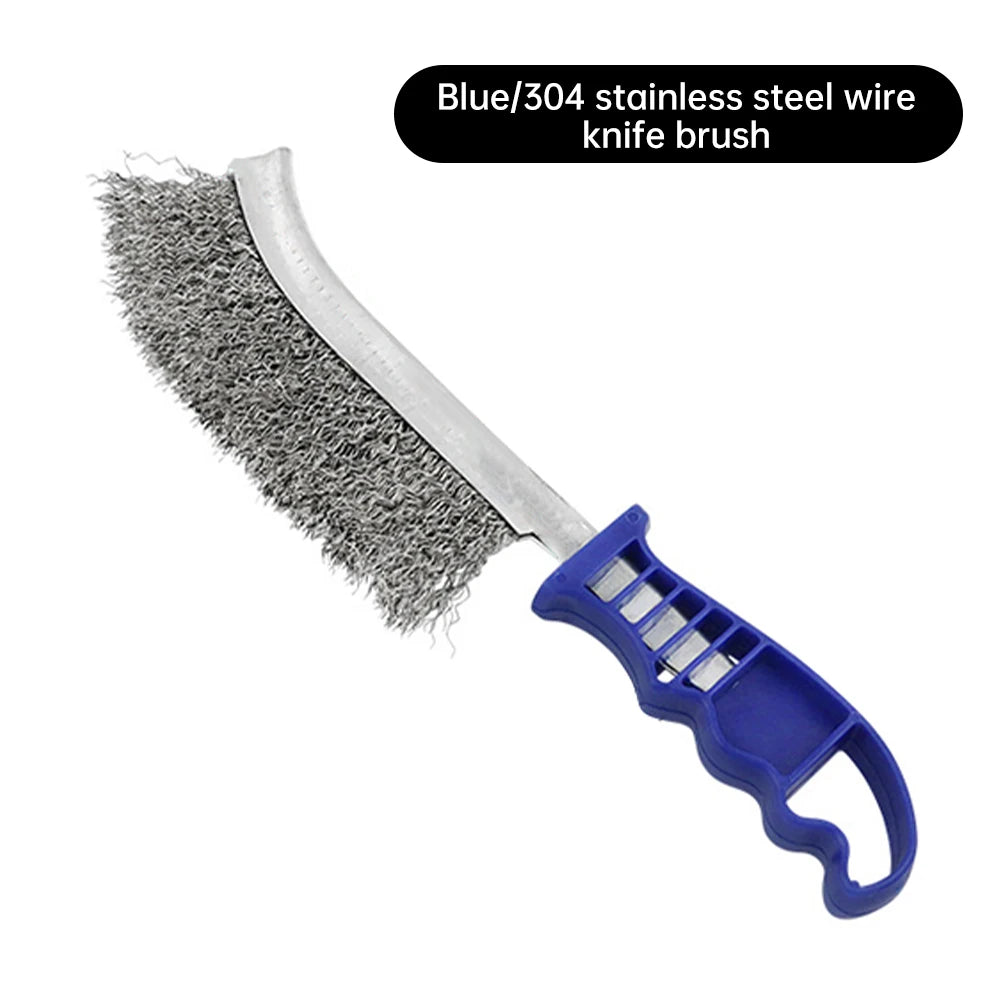 Multifunction Tool Wire Brush Copper Plated Long Handle Kitchen Grill Special Plate Rust Removal Clean Tool