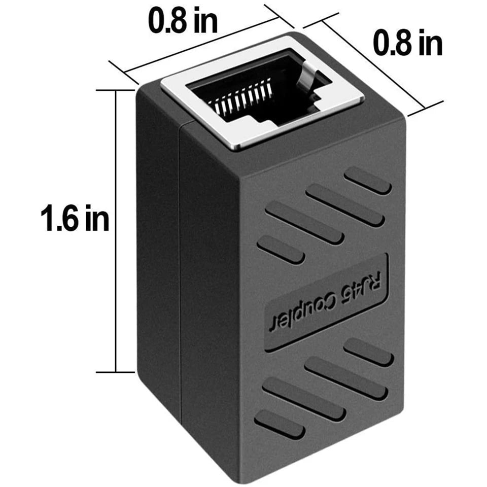 RJ45 Coupler Cat7 Cat6 Ethernet Adapter Gigabit Interface Network Extender Convertor Female to Female Connector Extension Cable