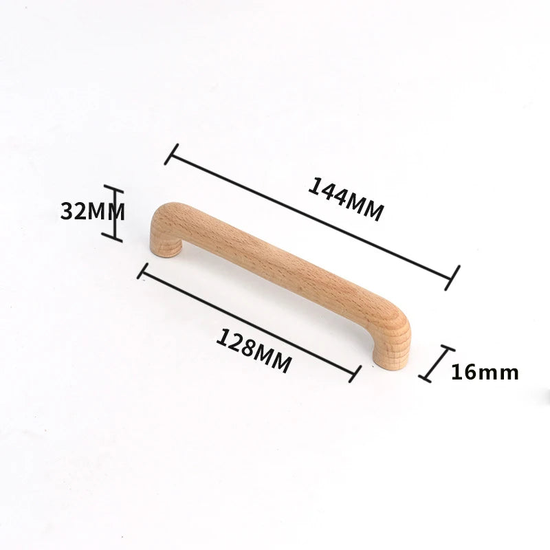 LSTABAN Kitchen Cabinet Wooden Handle Wardrobe Bookcase Solid Furniture Wood Door Drawer Knobs Cupboard Handles Hardware Knobs