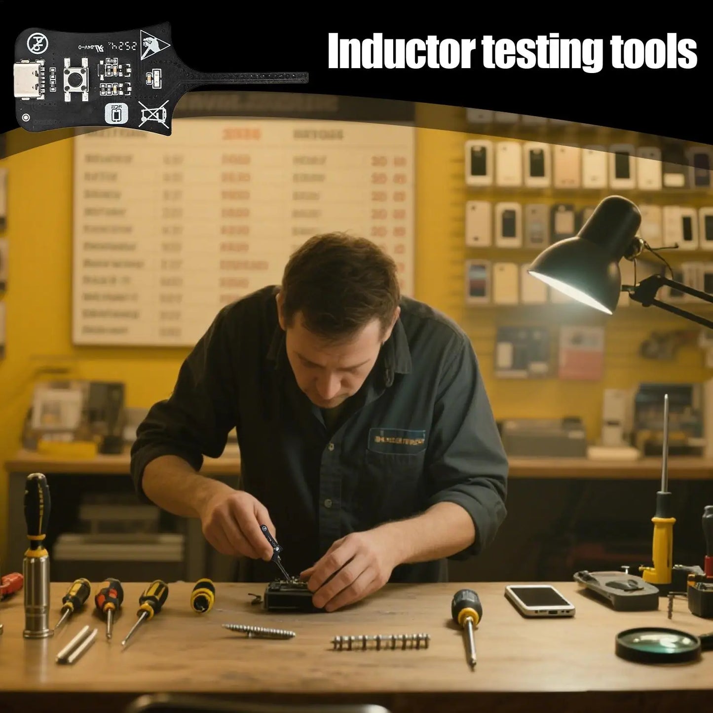 Inductance Tester for Mobile Phone Maintenance essential tool Motherboard Faults Detection Electromagnetic Induction Meter