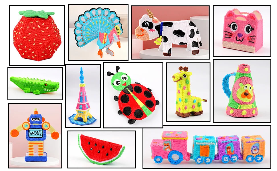 32/15/10 Colors 3D Pen Filament Refills 1.75mm PLA, Each Color 10Feet(3m), Total 320/150/100 Feet (96/45/30m), Random Color