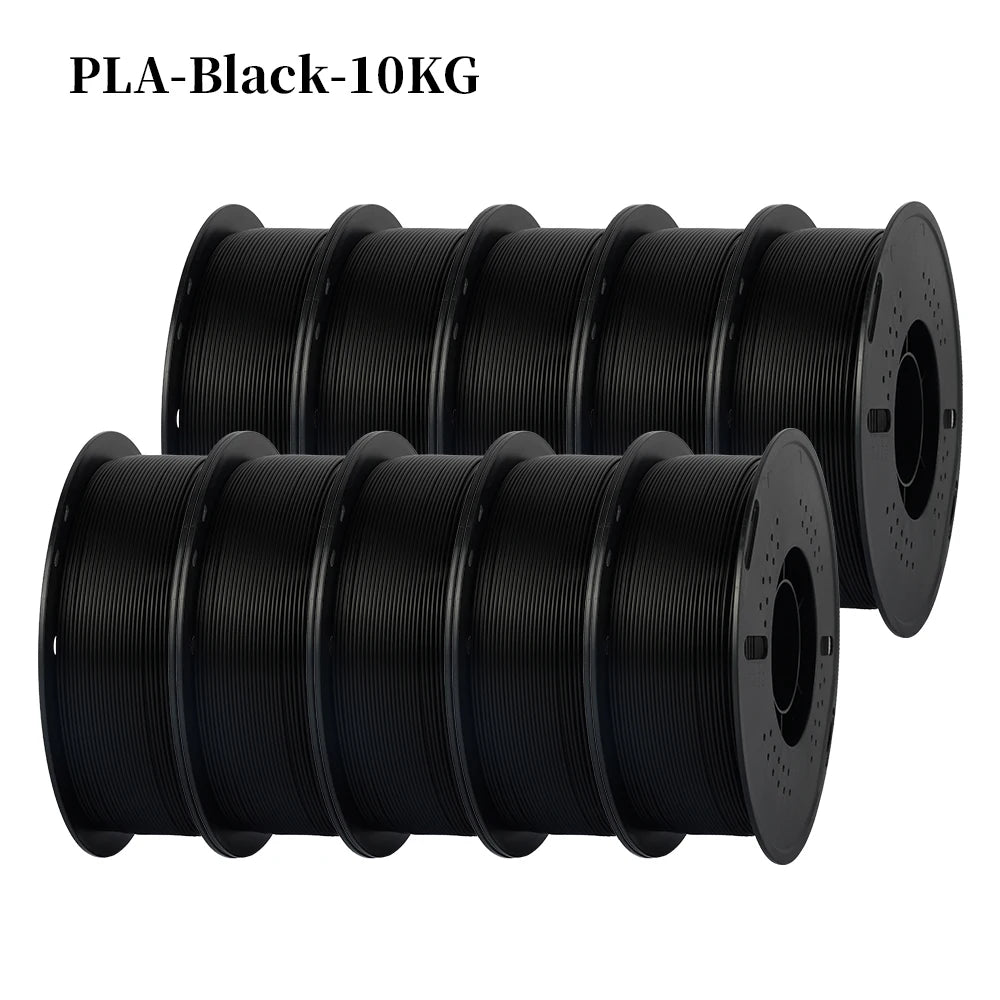 KINGROON 22LBS PETG or PLA Filament 3D Printer Filament 10 Rolls 1KG 1.75MM Eco-Friendly Good Toughness Mix Color Free Shipping