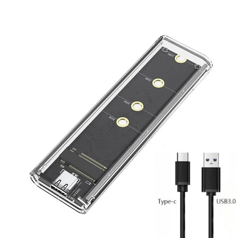 M.2 NGFF/NVME to USB3.0 Mobile Hard Disk Case SATA SSD Type-C 5Gbps Enclosure Adapter