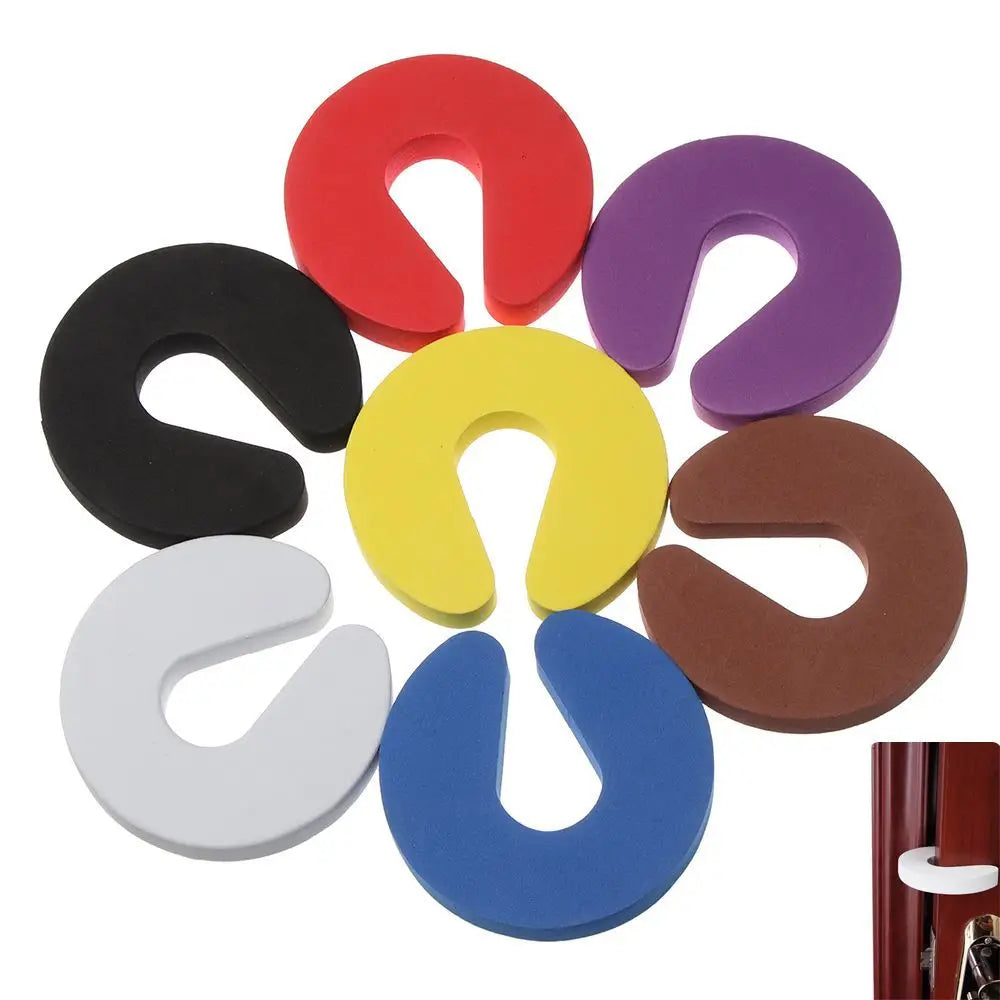 Door Clip Soft Foam Door Stopper Guard Finger Protector Kitchen Bedroom Door Stopper Practical Home Security Tools Hardware