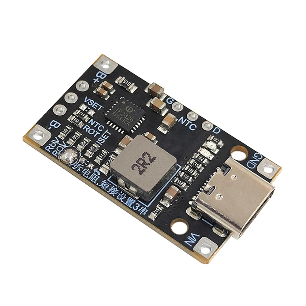 2S 3S Type-C USB BMS 15W 8.4V 12.6V 1.5A Lithium Battery Charging Boost Module With Balanced Support Fast Charge With Indicator