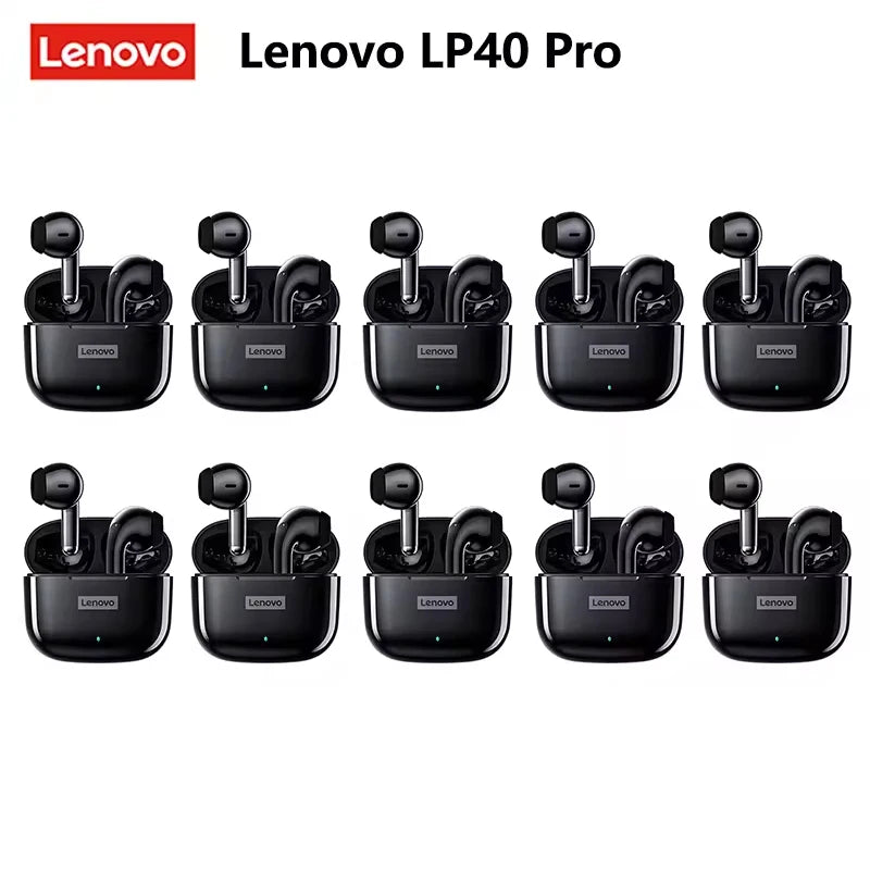 Lenovo LP40 Pro Headphones Wireless Bluetooth 5.4 TWS Hifi Stereo Earphones Gaming Sports Touch Control HD Call with Mic Earbuds