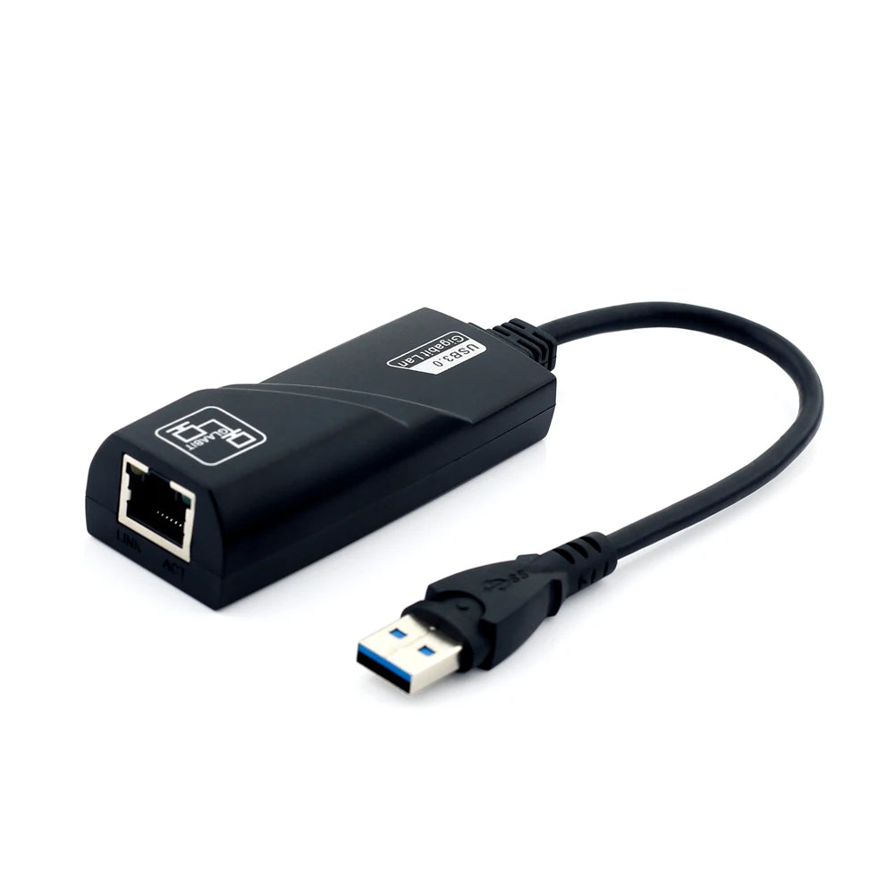 10/100/1000Mbps Wired Network Card USB 3.0 to RJ45 Lan Ethernet Adapter Converter Gigabit Network Card for PC Laptop Windows 10