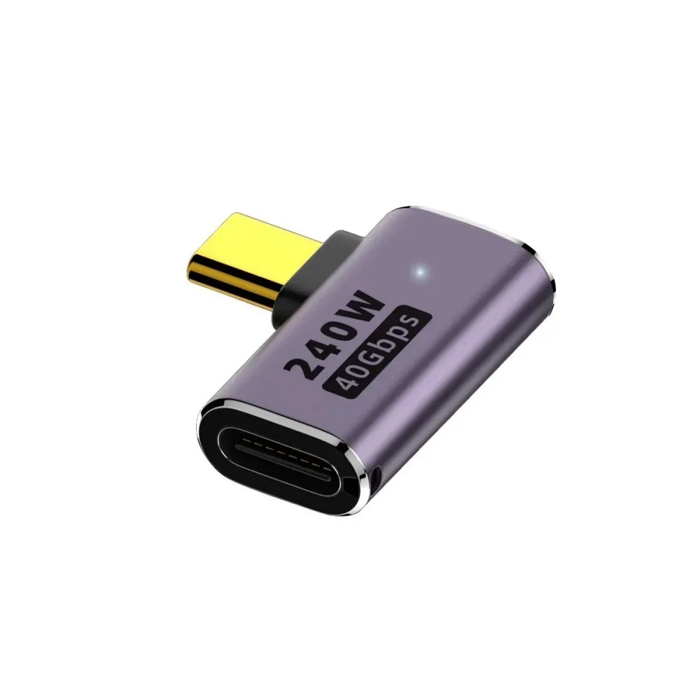PD240W USB4.0 Type C to USB C Fast Charging Adapter Converter 40Gbps Data Sync Connector 8K@60Hz USB C OTG Adapter for MacBook