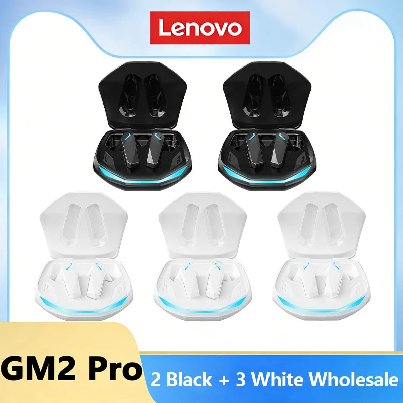 Choice Lenovo GM2 Pro Earphone Bluetooth 5.4 Headphones with Mic 9D Stereo Pro 6 Earbuds Dual Modes Music Game Wireless Headset