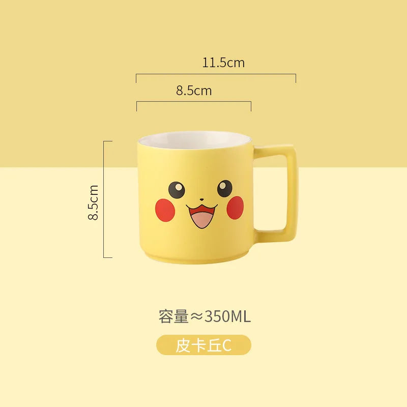 New Cartoon Pokemon Pikachu Mug Breakfast Milk Cup Cute Drink Tableware Ceramic Coffee Cup Gift Dessert Kawaii Drinkware Kitchen