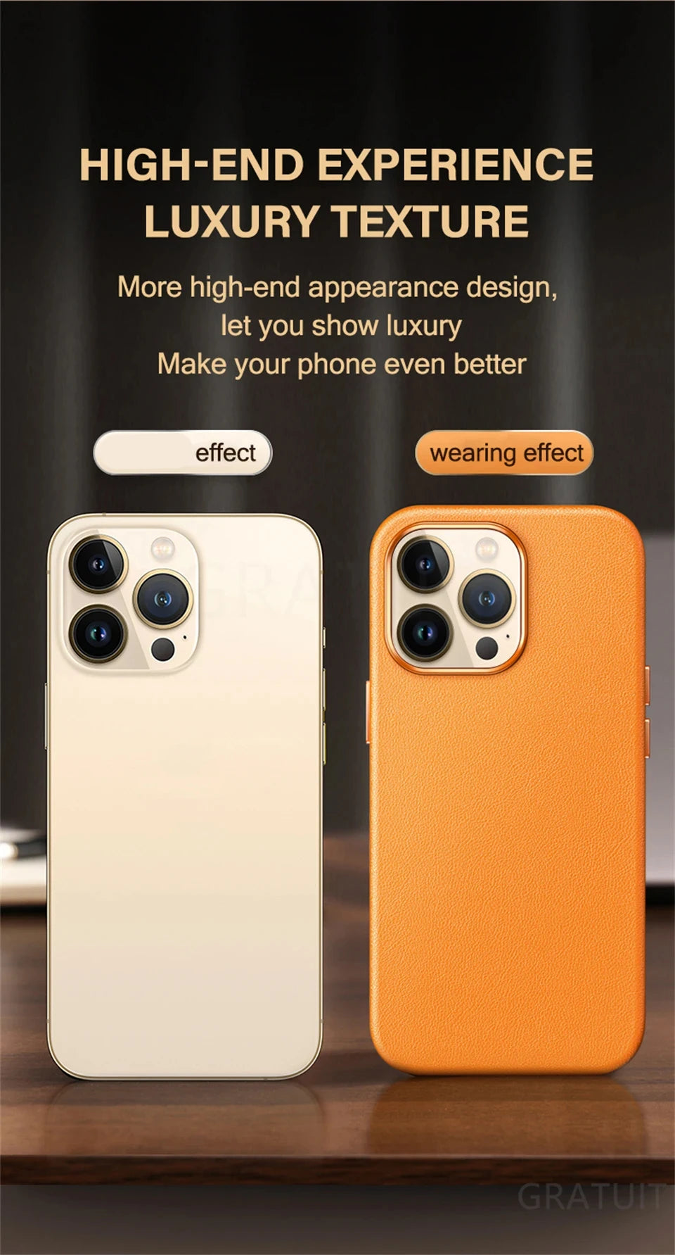 Original Leather Wireless Charging Animation Cases for iPhone 16 15 14 13 Pro Max Magsafe Phone Case Magnetic Cover Accessories