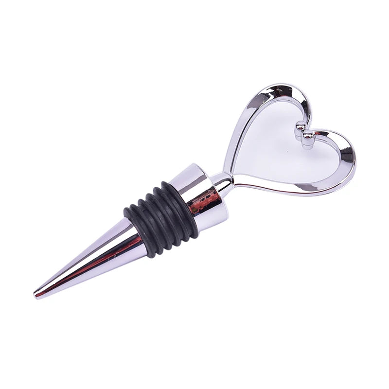1 Piece Bottle Stopper Heart Shaped Red Wine Champagne Wine Bottle Stopper Wedding Gifts Bottle Cover Kitchen Accessories