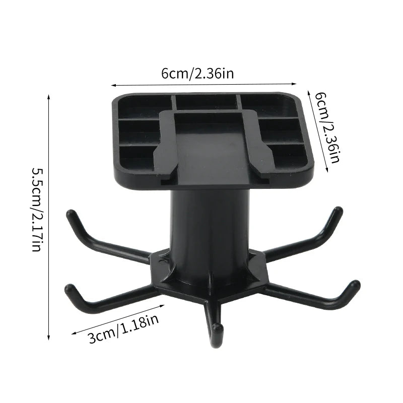 360 Degrees Rotated Kitchen Hooks Self Adhesive 6 Hooks Home Wall Door Hook Handbag Clothes Ties Bag Hanger Hanging Rack