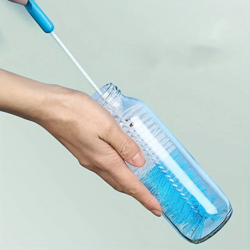 No-Electricity Required Cleaning Tool Long Handle Cup Brush,Kitchen Glass Bottle Cleaning Brush,Milk Bottle Tea Cup Scrubber