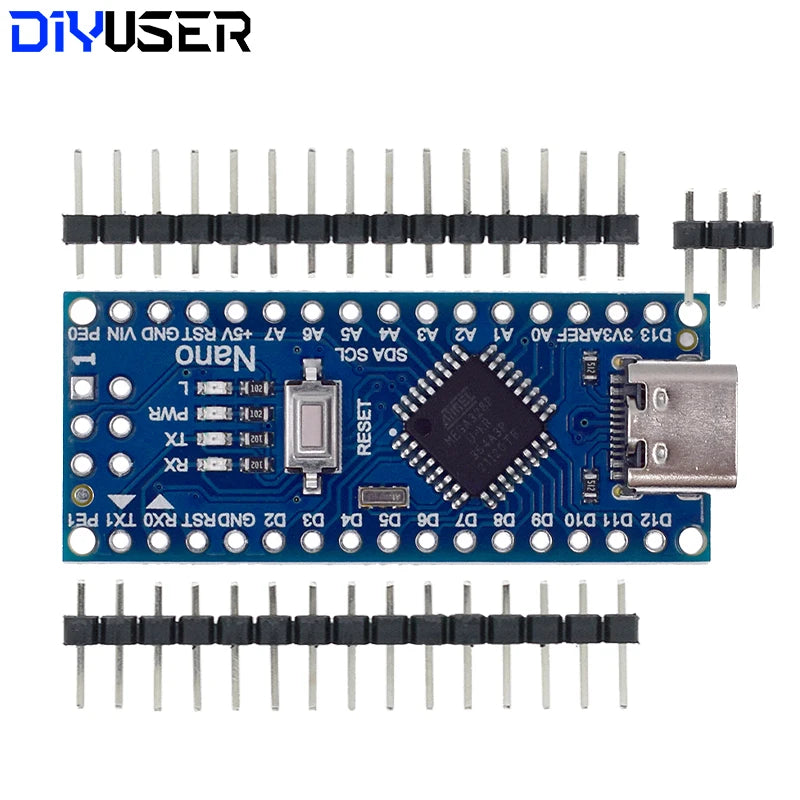 Mini / Type-C / Micro USB Nano 3.0 With the bootloader compatible Nano controller for arduino CH340 USB driver 16Mhz ATMEGA328P