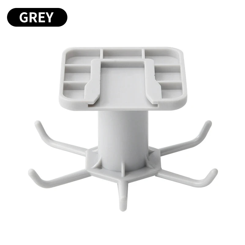 360 Degrees Rotated Kitchen Hooks Self Adhesive 6 Hooks Home Wall Door Hook Handbag Clothes Ties Bag Hanger Hanging Rack