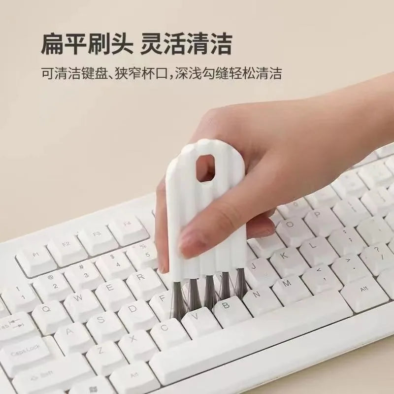 lexible Cup Lid Brush Kitchen Household Keyboard Tool Milk Bottle Insulation Cup Slot Cleaning Multifunctional Cleaning Brush