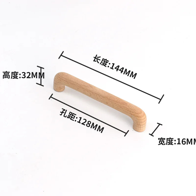 VARMSTUGA Kitchen Cabinet Handle Drawer Solid Wood Furniture Wooden Door Drawer Knobs Cupboard Handles for Furniture